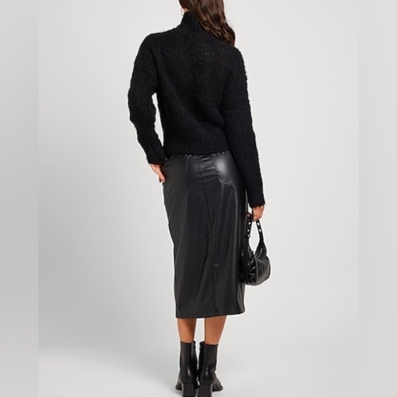 New Rag & Bone Dillion Boucle Knit Turtleneck Sweater Black Alpaca Blend Sz S - Picture 14 of 15